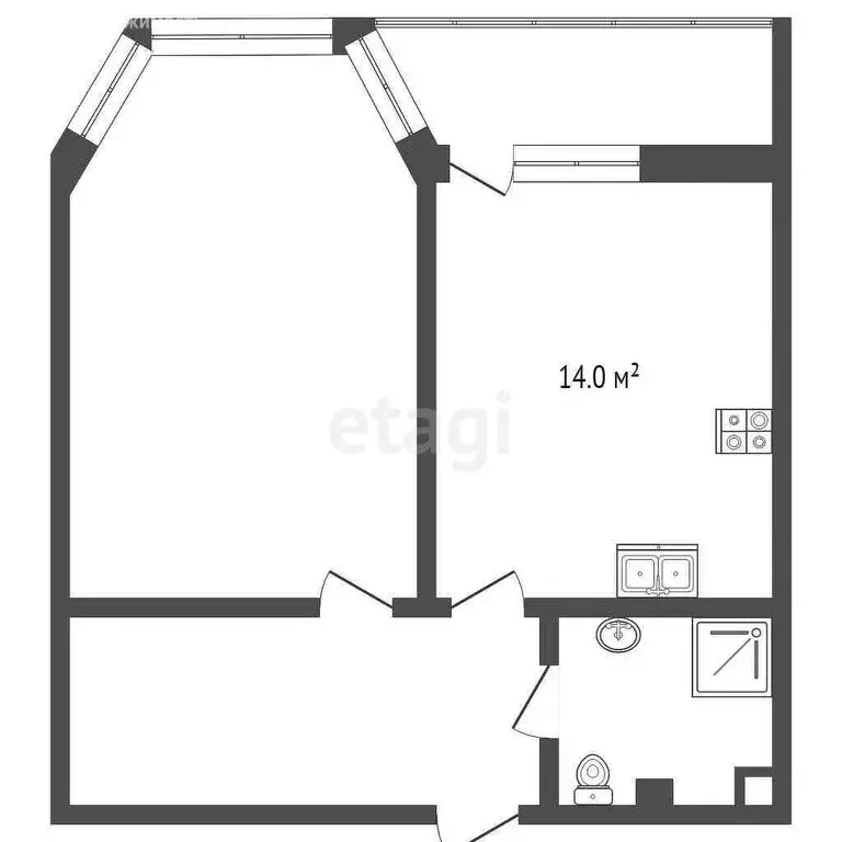1-комнатная квартира: Анапа, Владимирская улица, 69 (48 м) - Фото 0