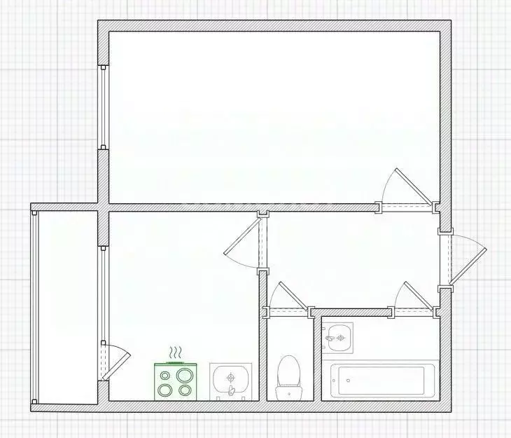 1-к кв. Омская область, Омск проезд 3-й Амурский, 1к2 (33.4 м) - Фото 2