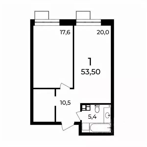 1-к кв. Нижегородская область, Нижний Новгород ул. Воровского, 8 (53.3 ... - Фото 1