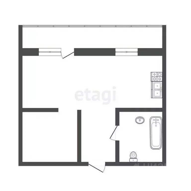 1-к кв. Тюменская область, Тюмень ул. Западносибирская, 14 (35.7 м) - Фото 2