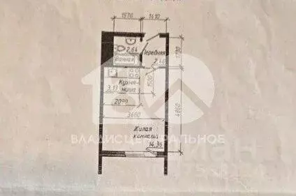 Студия Новосибирская область, Новосибирск ул. Виктора Уса, 7 (22.7 м) - Фото 2