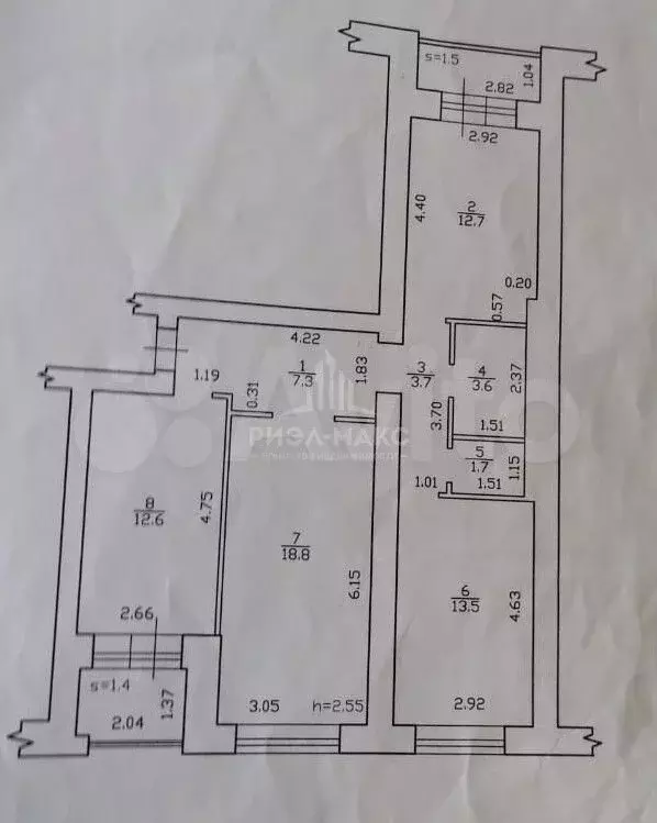 3-к. квартира, 76,8 м, 9/11 эт. - Фото 0