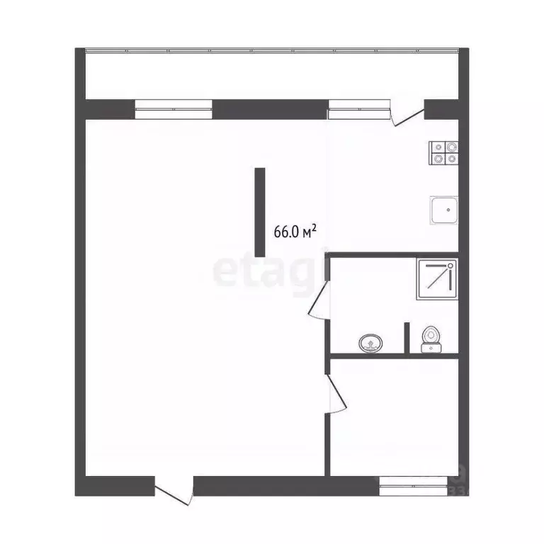 1-к кв. Тюменская область, Тюмень ул. Газодобытчиков, 21 (62.6 м) - Фото 2