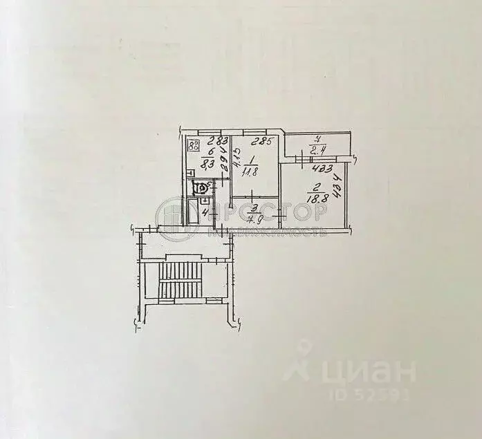 2-к кв. Московская область, Домодедово городской округ, с. Ям ул. ... - Фото 2