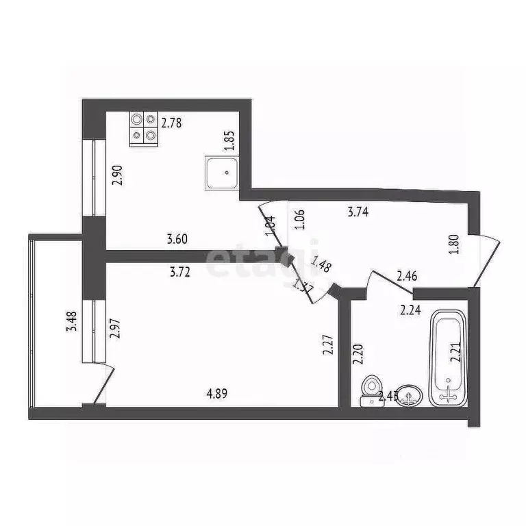 1-к кв. Мордовия, Саранск ул. Короленко, 19 (34.7 м) - Фото 2