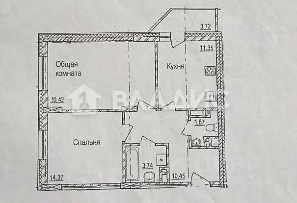 2-к кв. Новосибирская область, Новосибирск ул. Фрунзе, 49 (61.8 м) - Фото 1