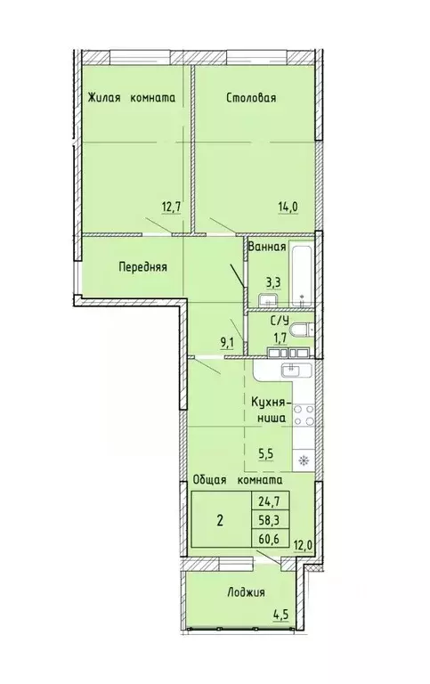 2-к кв. Приморский край, Артем  (60.5 м) - Фото 1