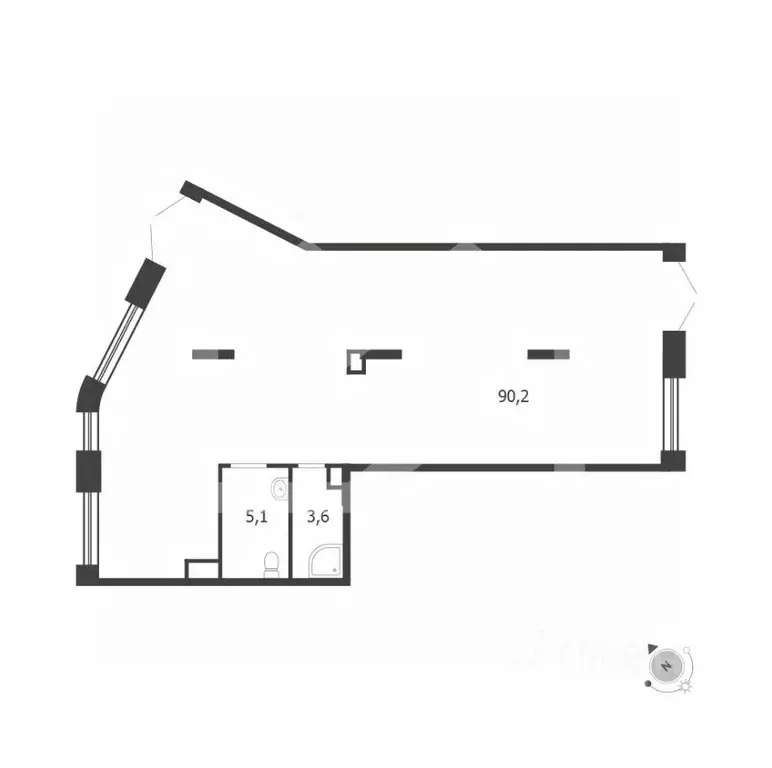 Помещение свободного назначения в Москва 3-я оч., Шагал жилой ... - Фото 2