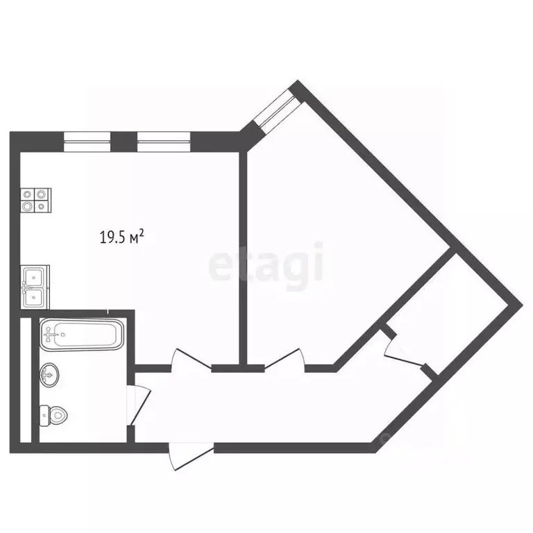 1-к кв. Тюменская область, Тюмень ул. Республики, 204к5 (53.3 м) - Фото 0