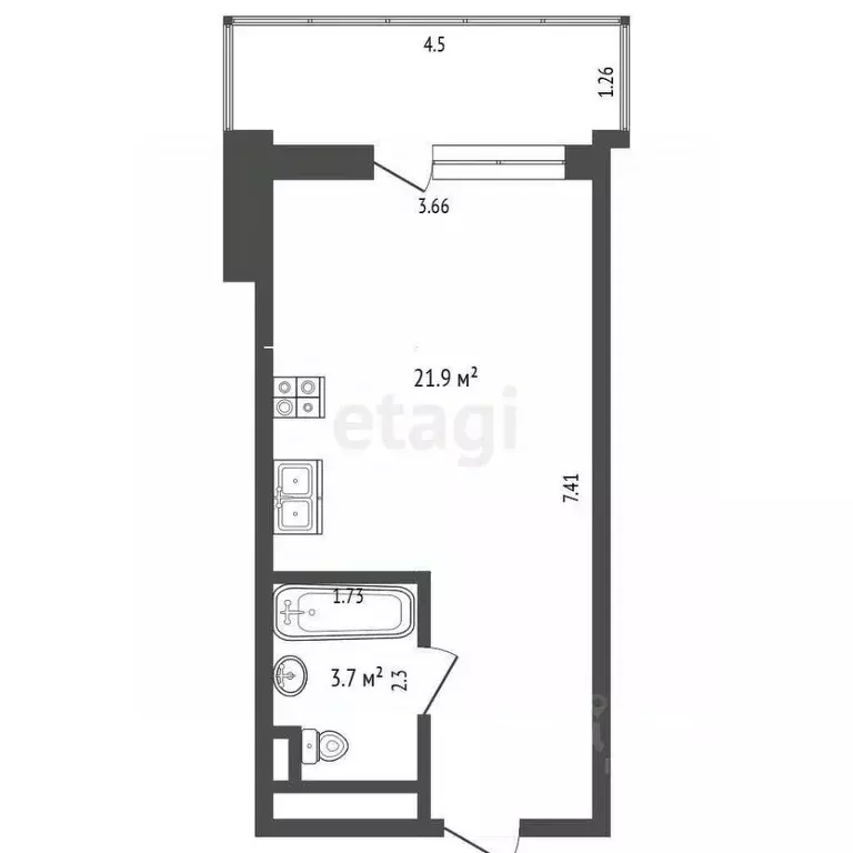 Студия Московская область, Красногорск ул. Народного Ополчения, 9 ... - Фото 2