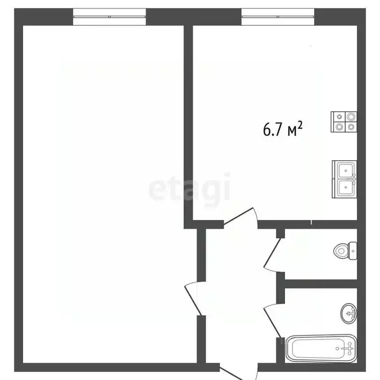 1-к кв. Московская область, Коломна ул. Девичье Поле, 20 (32.7 м) - Фото 2