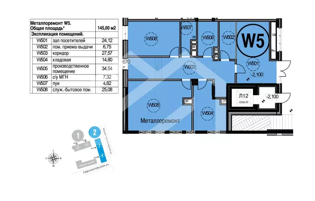 Торговая площадь в Москва Лермонтовская ул., 1 (153 м) - Фото 2