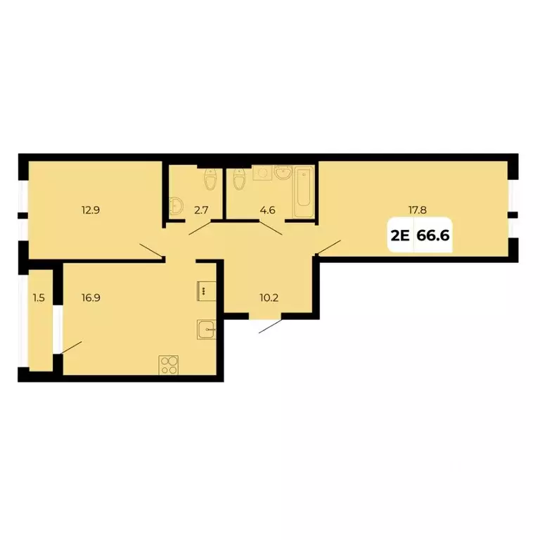 2-к кв. Ростовская область, Аксайский район, Щепкинское с/пос, пос. ... - Фото 1