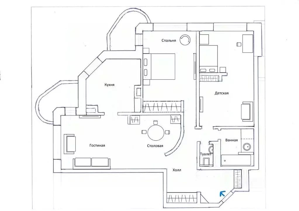 3-к кв. Москва Братеевская ул., 21К3 (78.3 м) - Фото 2