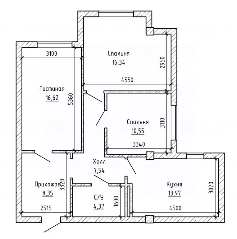 3-к кв. Кабардино-Балкария, Нальчик Московская ул., 14 (84.0 м) - Фото 2