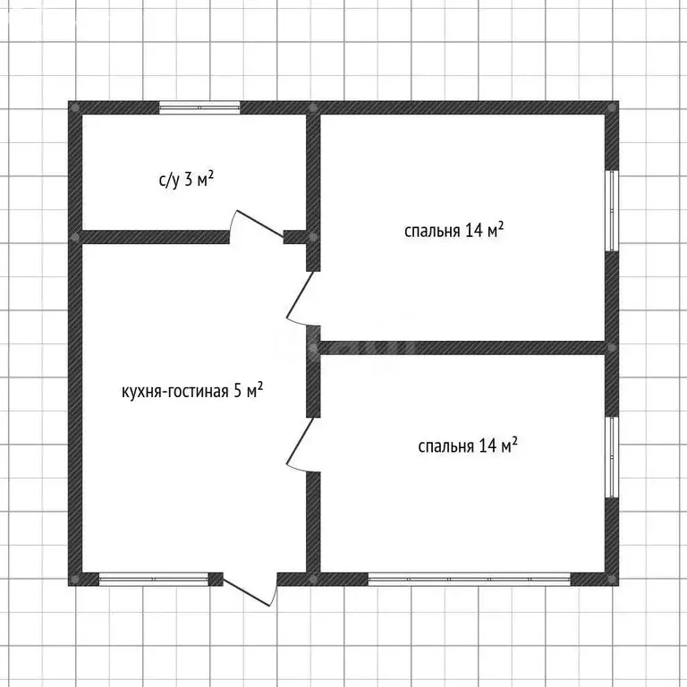 Дом в посёлок Каменномостский, улица Некрасова (30.7 м) - Фото 1