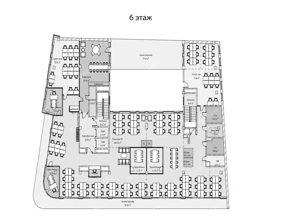 Офис в Санкт-Петербург пер. Щербаков, 17/3 (666 м) - Фото 2