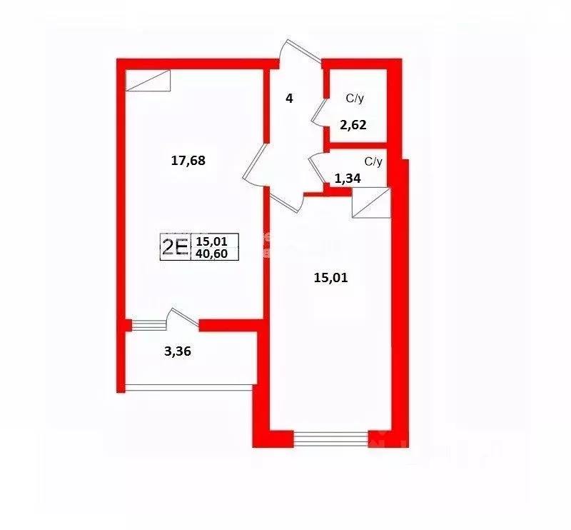 1-к кв. Ленинградская область, Мурино Всеволожский район, ул. ... - Фото 2