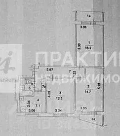 3-к кв. Москва Стройковская ул., 2 (63.1 м) - Фото 1