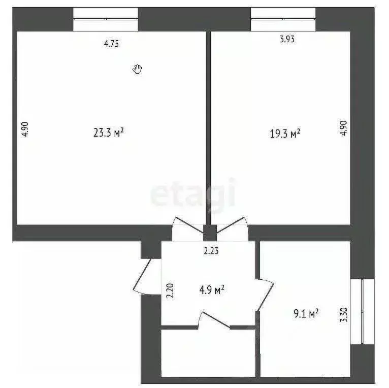 2-к кв. Кемеровская область, Кемерово ул. Орджоникидзе, 5 (58.6 м) - Фото 2