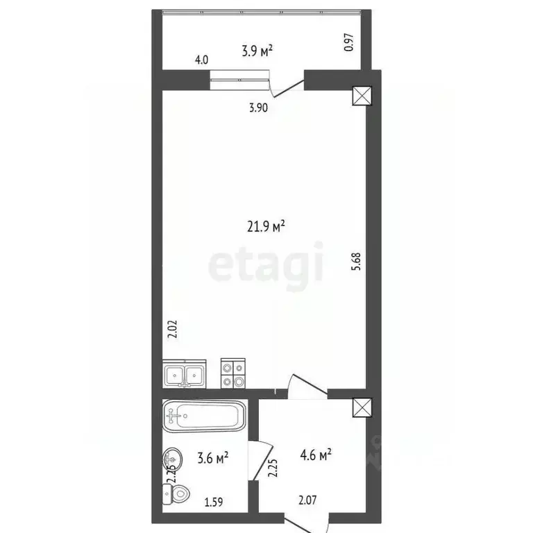 Студия Саха (Якутия), Якутск ул. Жорницкого, 29/3 (30.1 м) - Фото 1