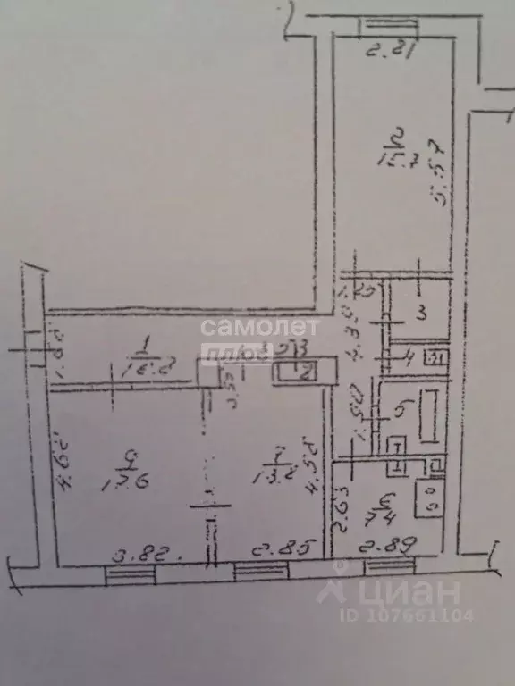 3-к кв. Липецкая область, Липецк ул. Ильича, 16 (77.8 м) - Фото 2