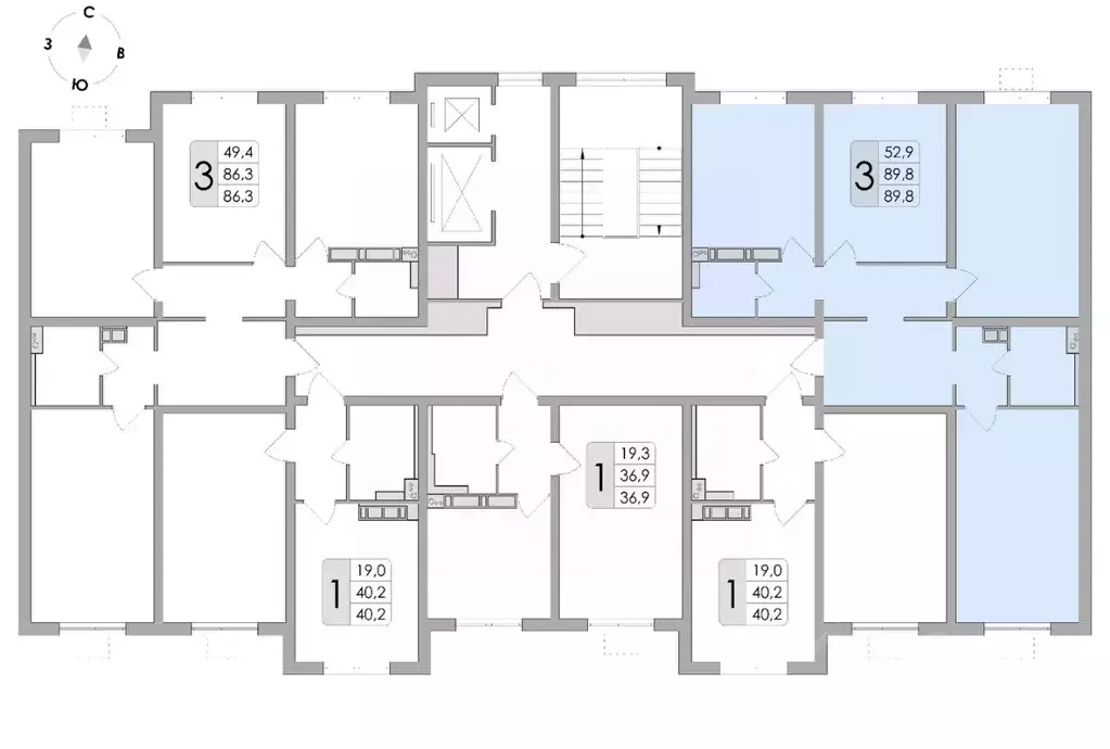 3-к кв. Воронежская область, Воронеж ул. Шишкова, 140Б/16 (89.8 м) - Фото 1