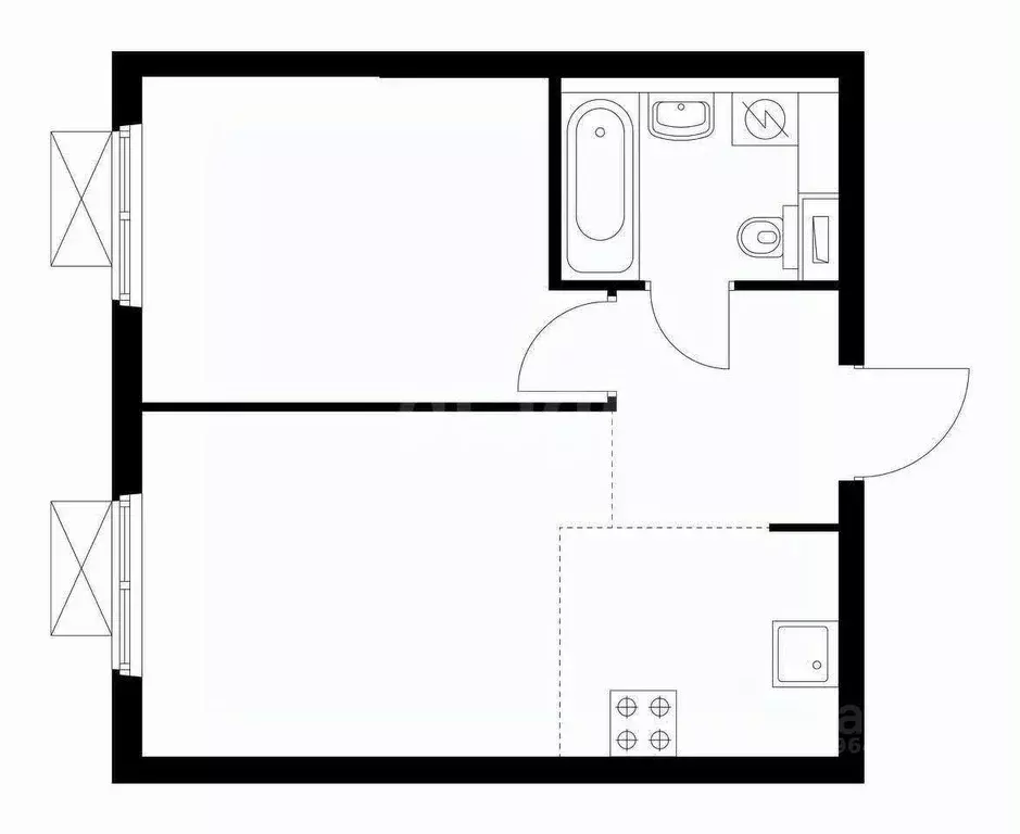 1-к кв. Московская область, Балашиха ул. Реутовская, 12 (42.0 м) - Фото 1