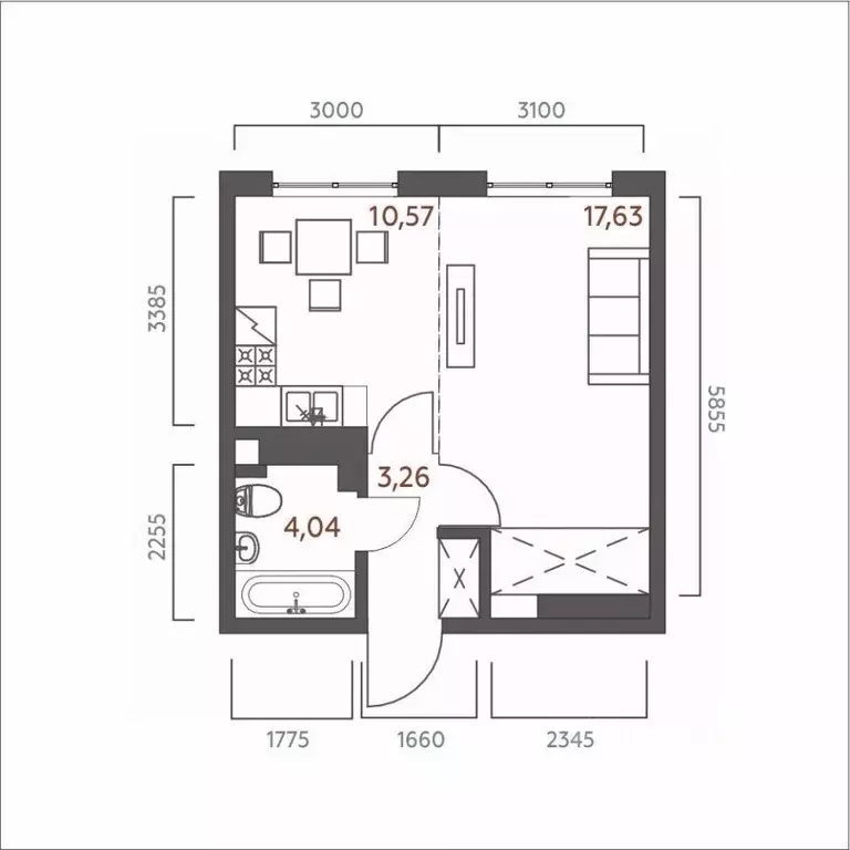 1-к кв. Иркутская область, Иркутск ул. 6-я Советская, 2 (35.5 м) - Фото 0
