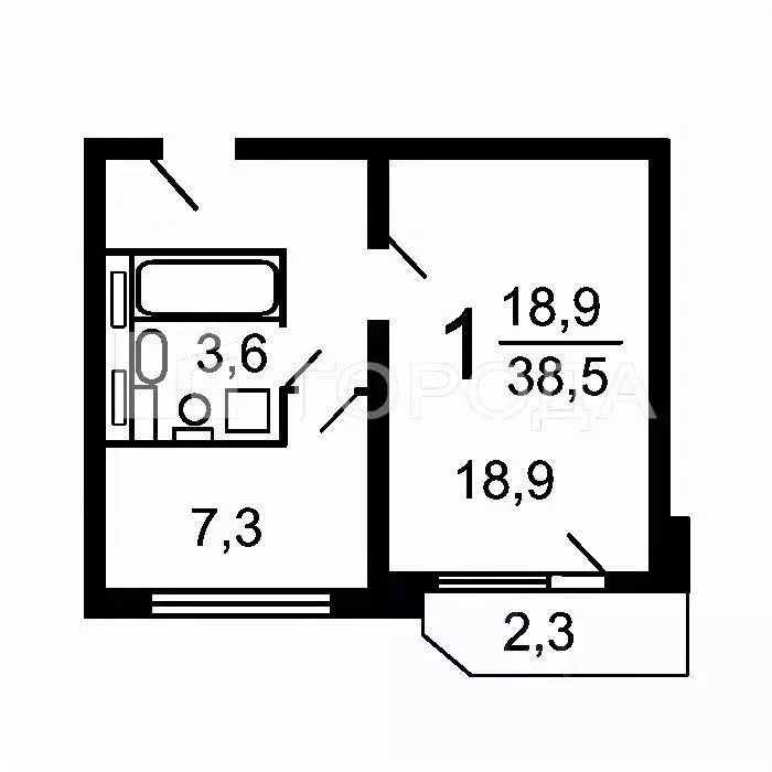 1-к кв. Москва Зеленоградская ул., 17К5 (39.0 м) - Фото 1