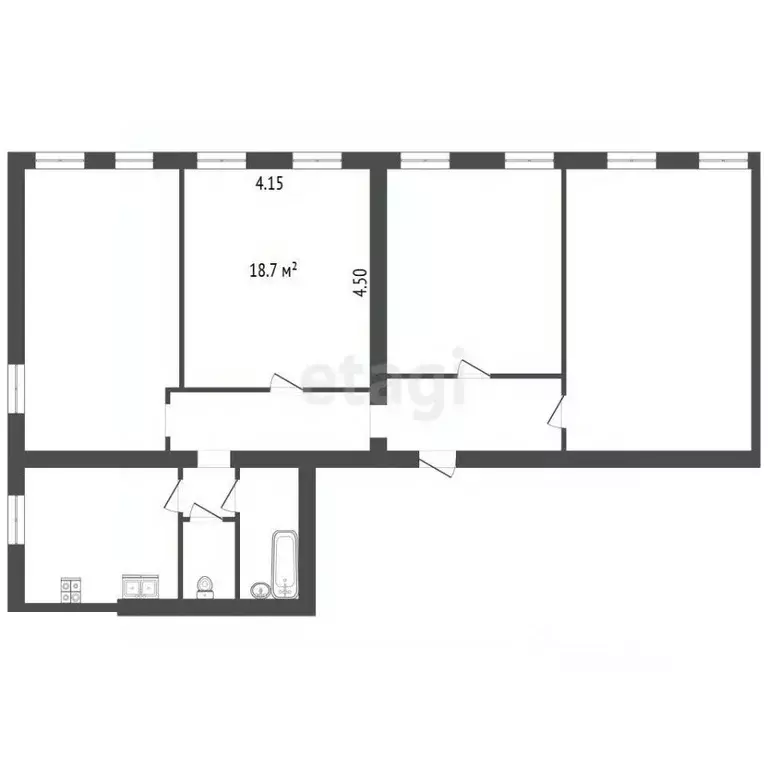 Комната Санкт-Петербург Балтийская ул., 36/9 (18.7 м) - Фото 1