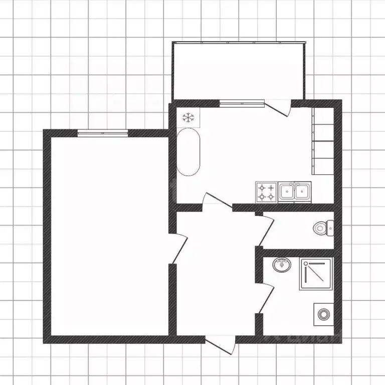 1-к кв. Белгородская область, Белгородский район, Дубовское с/пос, ... - Фото 2