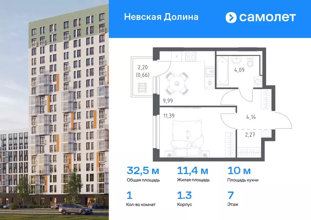 1-к кв. Ленинградская область, Всеволожский район, Свердловское ... - Фото 0