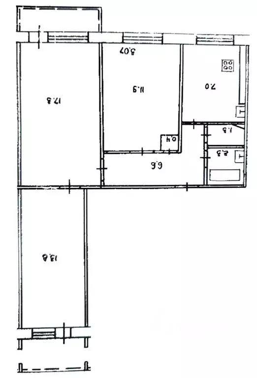 3-к кв. Башкортостан, Уфа Российская ул., 163Б (63.2 м) - Фото 0