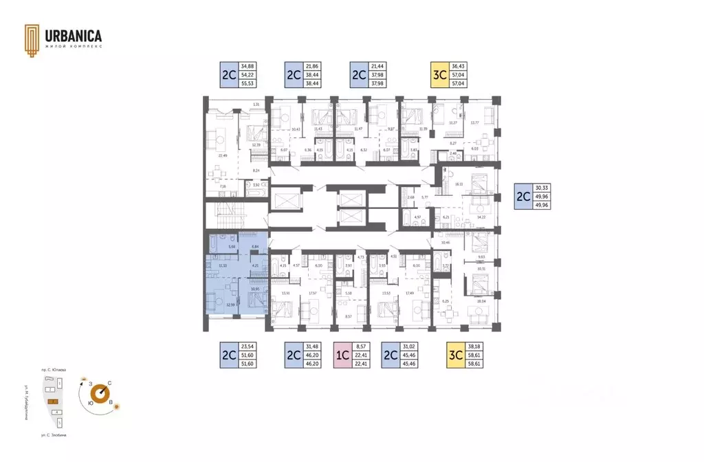 2-к кв. Башкортостан, Уфа Зеленая Роща жилрайон, Урбаника жилой ... - Фото 2