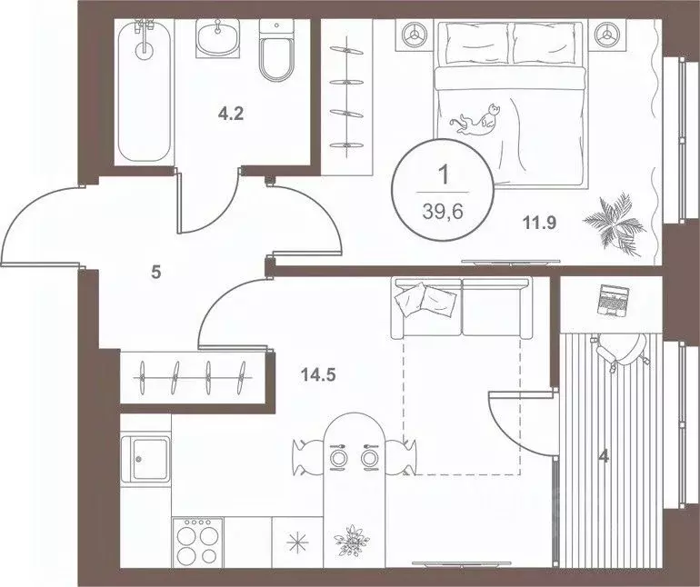 1-к кв. Пензенская область, Пенза Арбеково жилрайон, Дальнее Арбеково ... - Фото 1