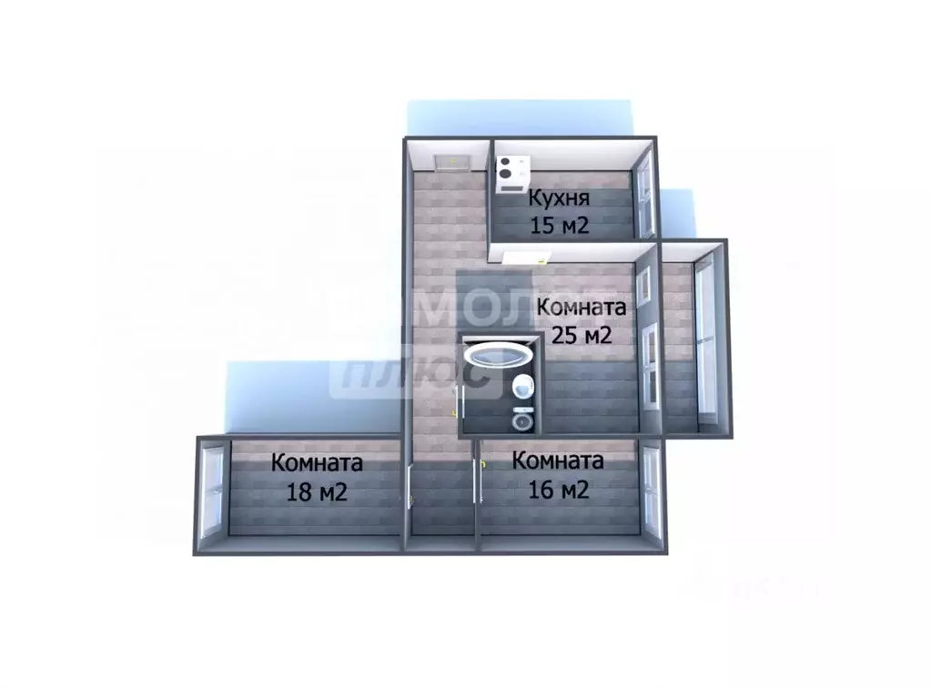3-к кв. Пензенская область, Пенза ул. Пушкина, 11 (110.0 м) - Фото 2