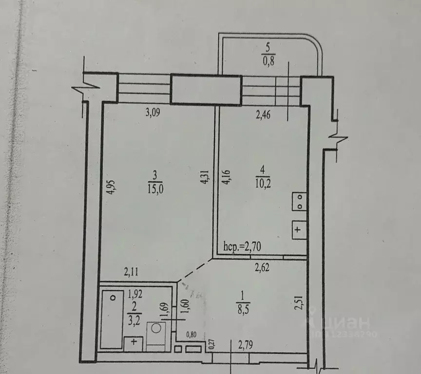 1-к кв. Забайкальский край, Чита ул. Курнатовского, 34 (36.9 м) - Фото 1