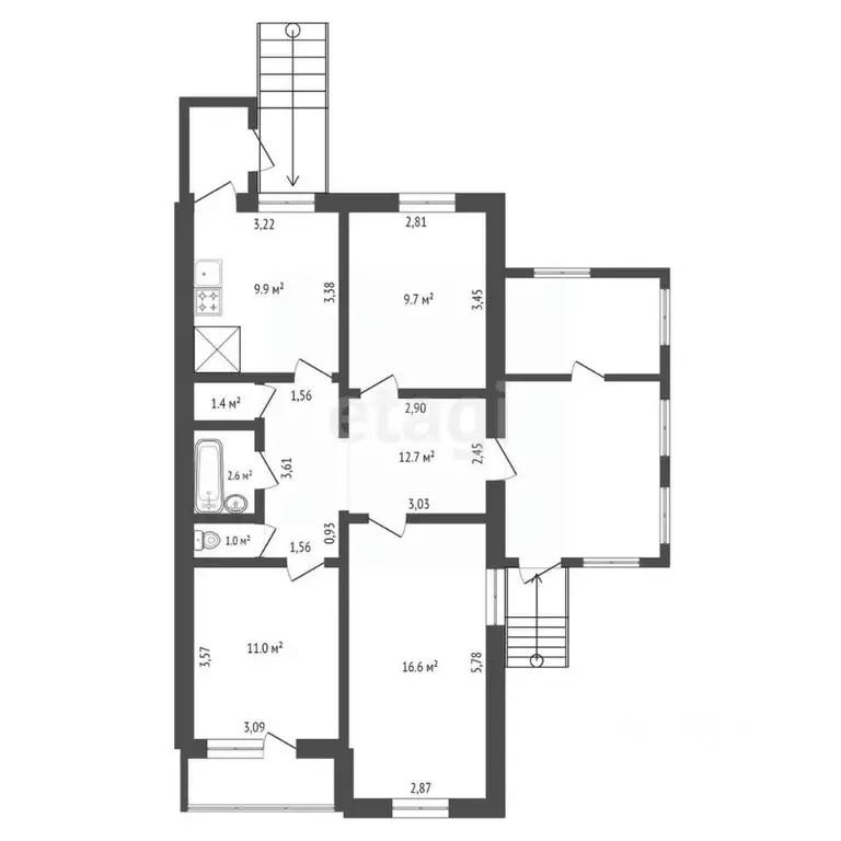 3-к кв. Амурская область, Ивановский муниципальный округ, с. ... - Фото 2