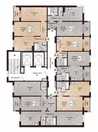 3-к кв. Новосибирская область, Новосибирск Рельефная ул., 106 (87.4 м) - Фото 2