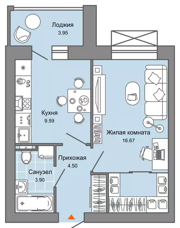 1-к кв. Кировская область, Киров ул. 4-й Пятилетки, 82 (37.0 м) - Фото 0