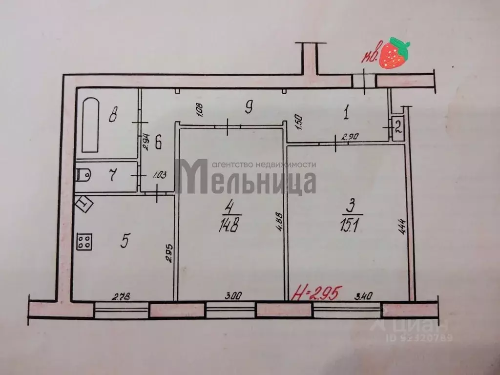 2-к кв. Волгоградская область, Волгоград Комсомольская ул., 10 (53.9 ... - Фото 2