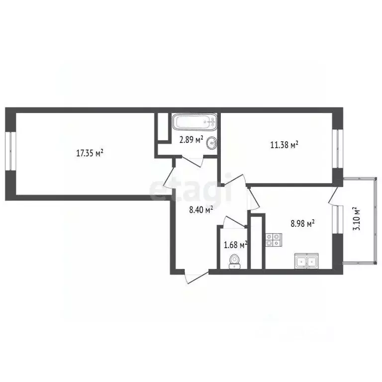 1-к кв. Ярославская область, Ярославль ул. Строителей, 18 (32.0 м) - Фото 0