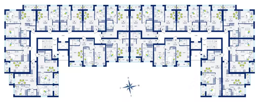 2-к кв. Калининградская область, Зеленоградск  (51.59 м) - Фото 2