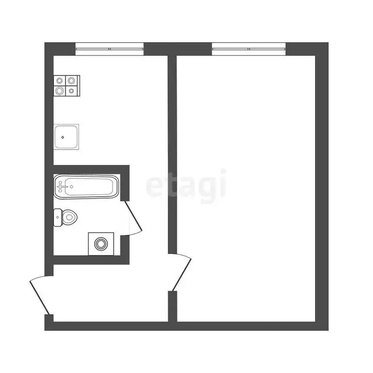 1-комнатная квартира: Самара, Ставропольская улица, 163 (30.5 м) - Фото 1