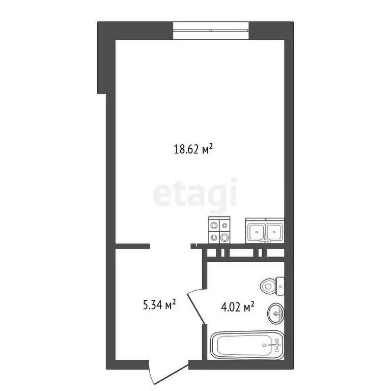 Квартира-студия: село Агой, Горная улица, 10Г (27.98 м) - Фото 0