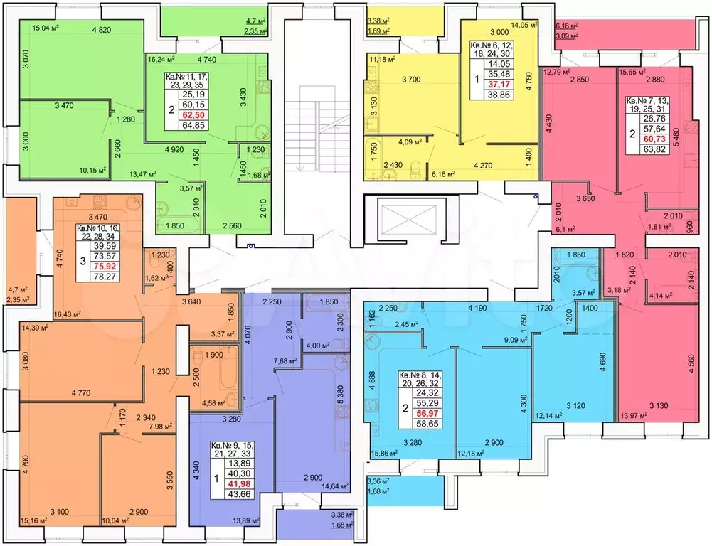 1-к. квартира, 42 м, 8/9 эт. - Фото 1