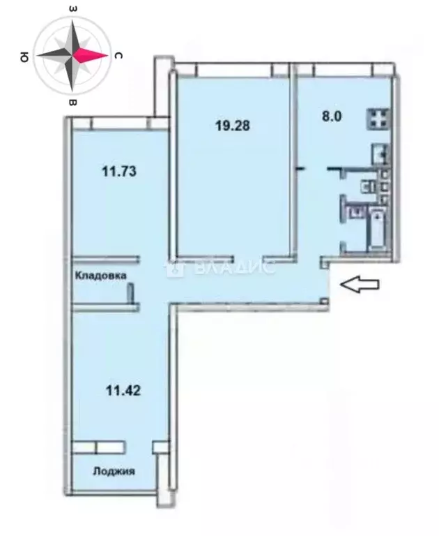 3-к кв. Воронежская область, Воронеж ул. Мордасовой, 11А (67.4 м) - Фото 1