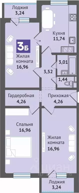 3-к кв. Марий Эл, Медведево городское поселение, Медведево пгт, Ясная ... - Фото 0