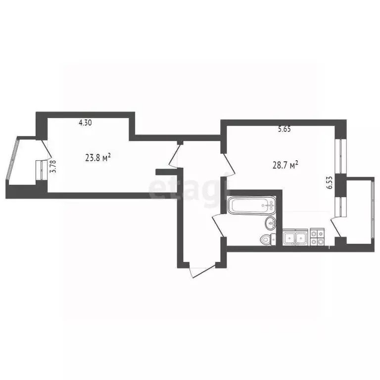 1-к кв. Ханты-Мансийский АО, Сургут Пролетарский просп., 11 (72.9 м) - Фото 2